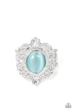 Delightfully Dreamy - Blue Ring - Paparazzi Accessories Ring Bedazzle Me Pretty Mobile Fashion Boutique