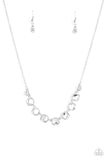 Deluxe Luxe - White Necklace - Paparazzi Accessories Necklace Bedazzle Me Pretty Mobile Fashion Boutique