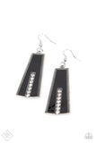 Demandingly Deco - Black Earrings - Paparazzi Accessories Earrings Bedazzle Me Pretty Mobile Fashion Boutique