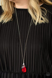 Demandingly Diva - Red Necklace - Paparazzi Accessories Necklace FS-Bedazzle Me Pretty Mobile Fashion Boutique