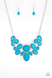 Demi-Diva - Blue Necklace - Paparazzi Accessories Necklace Bedazzle Me Pretty Mobile Fashion Boutique