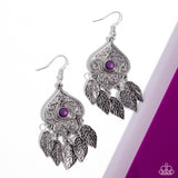 Desert Canopy - Purple Earrings - Paparazzi Accessories Earrings Bedazzle Me Pretty Mobile Fashion Boutique