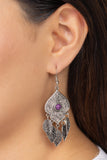 Desert Canopy - Purple Earrings - Paparazzi Accessories Earrings Bedazzle Me Pretty Mobile Fashion Boutique