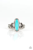 Desert Canyons - Blue Ring - Paparazzi Accessories Ring Bedazzle Me Pretty Mobile Fashion Boutique