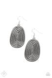 Desert Climate - Silver Earrings - Paparazzi Accessories Earrings Bedazzle Me Pretty Mobile Fashion Boutique