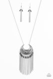 Desert Coyote - Black Necklace - Paparazzi Accessories Necklace Bedazzle Me Pretty Mobile Fashion Boutique