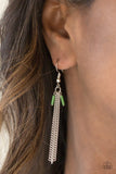 Desert Coyote - Green Necklace - Paparazzi Accessories Necklace Bedazzle Me Pretty Mobile Fashion Boutique