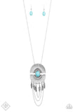 Desert Culture - Blue Necklace - Paparazzi Accessories Necklace Bedazzle Me Pretty Mobile Fashion Boutique