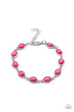Desert Day Trip - Pink Bracelet - Paparazzi Accessories Bracelet Bedazzle Me Pretty Mobile Fashion Boutique