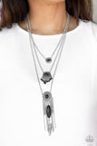Desert Daydream - Black Necklace - Paparazzi Accessories Necklace Bedazzle Me Pretty Mobile Fashion Boutique