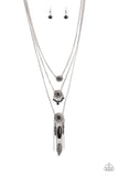 Desert Daydream - Black Necklace - Paparazzi Accessories Necklace Bedazzle Me Pretty Mobile Fashion Boutique