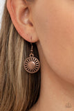 Desert Décor - Copper Necklace - Paparazzi Accessories Necklace Bedazzle Me Pretty Mobile Fashion Boutique