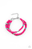 Desert Decorum - Pink Bracelet - Paparazzi Accessories Bracelet Bedazzle Me Pretty Mobile Fashion Boutique