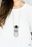 Desert Diviner - Black Necklace - Paparazzi Accessories Necklace Bedazzle Me Pretty Mobile Fashion Boutique
