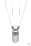 Desert Diviner - Silver Necklace - Paparazzi Accessories Necklace Bedazzle Me Pretty Mobile Fashion Boutique