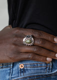 Desert Dream - Green Ring - Paparazzi Accessories Ring Bedazzle Me Pretty Mobile Fashion Boutique