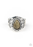 Desert Dream - Green Ring - Paparazzi Accessories Ring Bedazzle Me Pretty Mobile Fashion Boutique