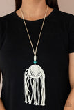 Desert Dreamscape - Blue Necklace - Paparazzi Accessories Necklace Bedazzle Me Pretty Mobile Fashion Boutique