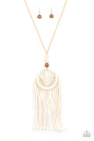 Desert Dreamscape - Brown Necklace - Paparazzi Accessories Necklace Bedazzle Me Pretty Mobile Fashion Boutique