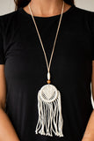 Desert Dreamscape - Brown Necklace - Paparazzi Accessories Necklace Bedazzle Me Pretty Mobile Fashion Boutique
