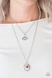 Desert Eagle - Red Necklace - Paparazzi Accessories Necklace Bedazzle Me Pretty Mobile Fashion Boutique
