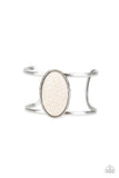 Desert Empress - White Bracelet - Paparazzi Accessories Bracelet Bedazzle Me Pretty Mobile Fashion Boutique