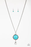 Desert Equinox - Blue Lanyard - Paparazzi Accessories Lanyard Bedazzle Me Pretty Mobile Fashion Boutique
