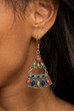 Desert Fiesta - Multi Earrings - Paparazzi Accessories Earrings FS-Bedazzle Me Pretty Mobile Fashion Boutique