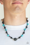 Desert Guide - Blue Necklace - Paparazzi Accessories Necklace Bedazzle Me Pretty Mobile Fashion Boutique