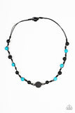 Desert Guide - Blue Necklace - Paparazzi Accessories Necklace Bedazzle Me Pretty Mobile Fashion Boutique
