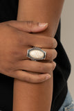 Desert Healer - White Ring - Paparazzi Accessories Ring Bedazzle Me Pretty Mobile Fashion Boutique