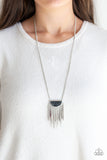 Desert Hustle - Black Necklace - Paparazzi Accessories Necklace Bedazzle Me Pretty Mobile Fashion Boutique