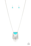 Desert Hustle - Blue Necklace - Paparazzi Accessories Necklace Bedazzle Me Pretty Mobile Fashion Boutique