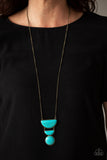 Desert Mason - Brass Necklace - Paparazzi Accessories Necklace Bedazzle Me Pretty Mobile Fashion Boutique