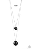 Desert Medallions - Black Necklace - Paparazzi Accessories Necklace Bedazzle Me Pretty Mobile Fashion Boutique