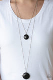 Desert Medallions - Black Necklace - Paparazzi Accessories Necklace Bedazzle Me Pretty Mobile Fashion Boutique