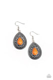 Desert Nirvana - Orange Earrings - Paparazzi Accessories Earrings Bedazzle Me Pretty Mobile Fashion Boutique