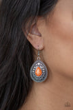 Desert Nirvana - Orange Earrings - Paparazzi Accessories Earrings Bedazzle Me Pretty Mobile Fashion Boutique