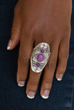 Desert Paint - Purple Ring - Paparazzi Accessories Ring Bedazzle Me Pretty Mobile Fashion Boutique