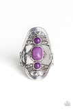 Desert Paint - Purple Ring - Paparazzi Accessories Ring Bedazzle Me Pretty Mobile Fashion Boutique