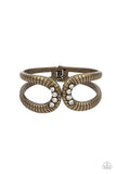 Desert Prosperity - Brass Bracelet - Paparazzi Accessories Bracelet Bedazzle Me Pretty Mobile Fashion Boutique