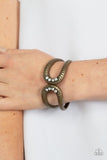 Desert Prosperity - Brass Bracelet - Paparazzi Accessories Bracelet Bedazzle Me Pretty Mobile Fashion Boutique