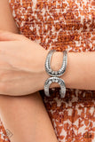 Desert Prosperity - White Bracelet - Paparazzi Accessories Bracelet Bedazzle Me Pretty Mobile Fashion Boutique