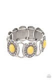 Desert Relic - Yellow Bracelet - Paparazzi Accessories Bracelet Bedazzle Me Pretty Mobile Fashion Boutique