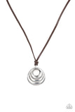 Desert Spiral - Silver Necklace - Paparazzi Accessories Necklace Bedazzle Me Pretty Mobile Fashion Boutique