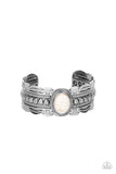 Desert Stroll - White Bracelet - Paparazzi Accessories Bracelet Bedazzle Me Pretty Mobile Fashion Boutique
