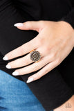 Desert Sunflower - Gold Ring - Paparazzi Accessories Ring Bedazzle Me Pretty Mobile Fashion Boutique