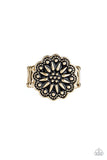 Desert Sunflower - Gold Ring - Paparazzi Accessories Ring Bedazzle Me Pretty Mobile Fashion Boutique