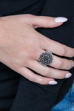 Desert Sunflower - Silver Ring - Paparazzi Accessories Ring Bedazzle Me Pretty Mobile Fashion Boutique