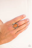 Desert Zen - Orange Ring - Paparazzi Accessories Ring Bedazzle Me Pretty Mobile Fashion Boutique